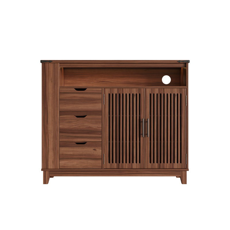 Buffet avec lumières DEL et tablettes réglables