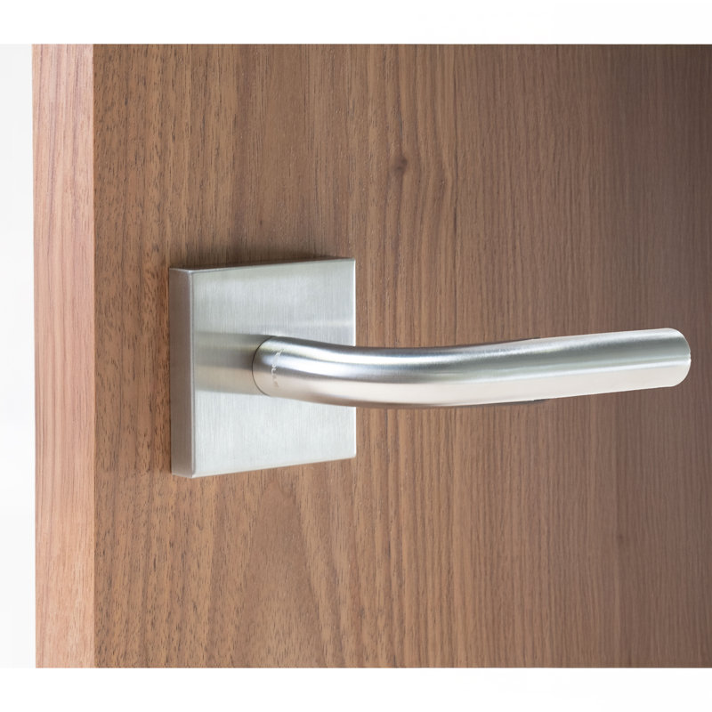 Single Dummy Door Lever Set, Satin Stainless Steel, Universal/Reversible