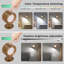  Appliques murales à DEL, appliques murales 3 pièces avec télécommande rechargeable à piles, 3 températures de couleur et lampe murale à intensité variable rotative à 360 ° pour le salon de la chambre à coucher-1269068779