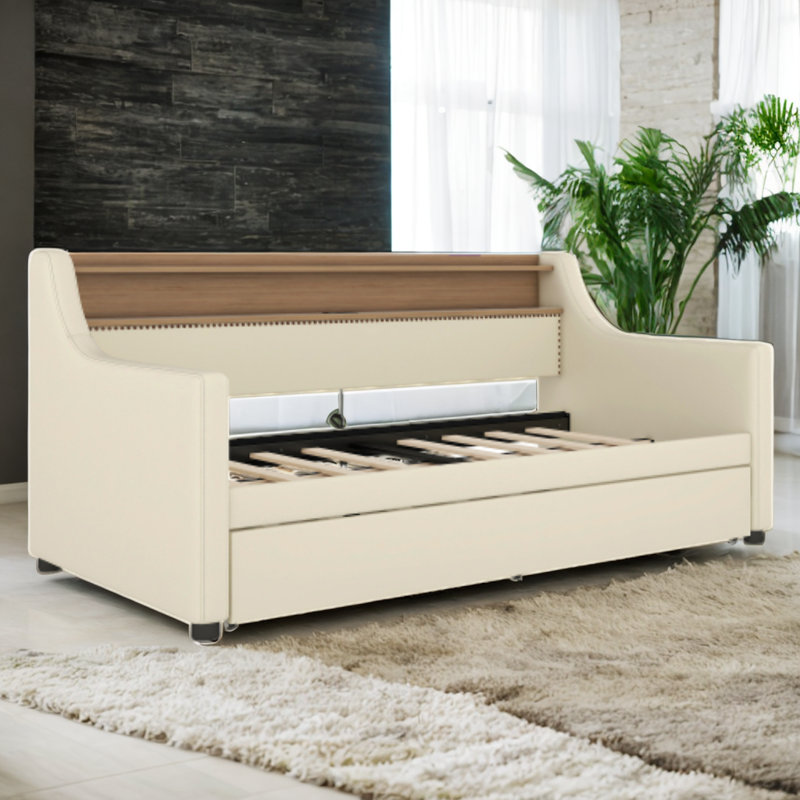 Elliah Upholstered Daybed, Beige