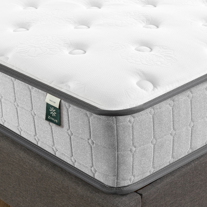 Queen 10" White Eurotop Gel Memory Foam Hybrid Mattress