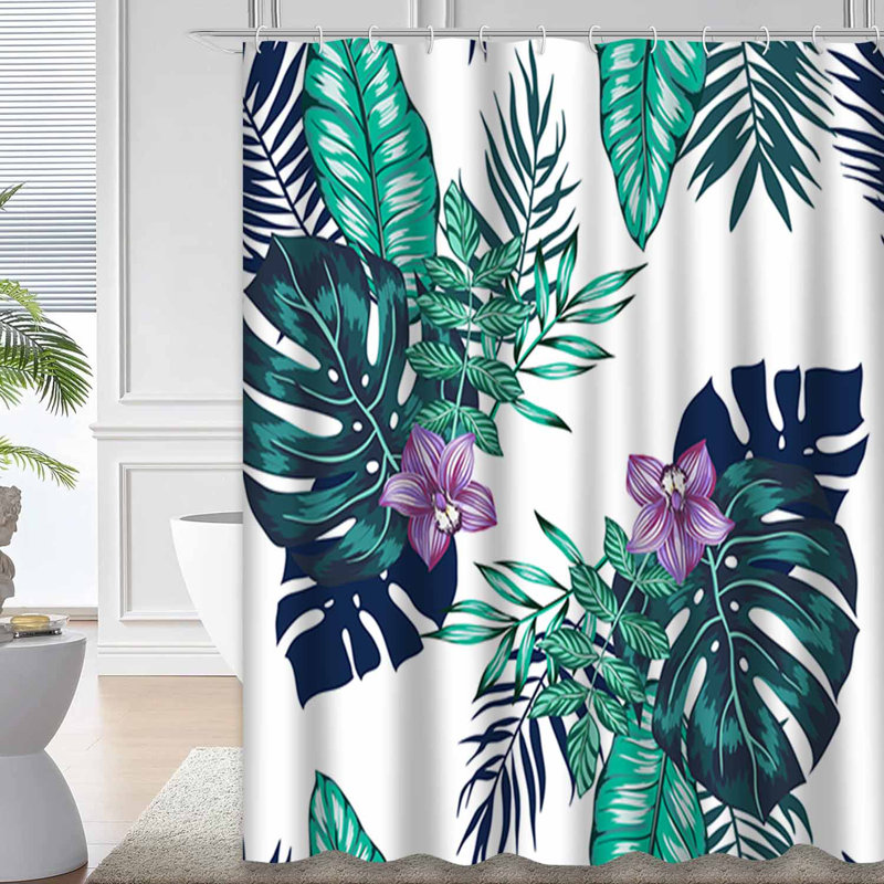 Rideau de douche Bright 12 feuilles, L 72 po x l 78 po