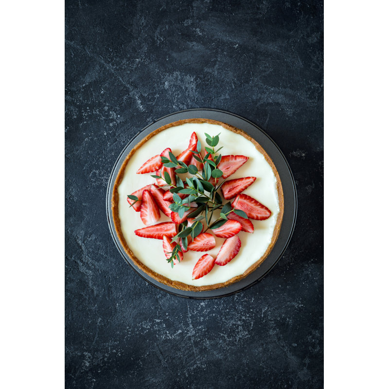Cheesecake Decorated with Strawberries 1 Piece Wrapped Canvas Wall Art, 122cm H x 81cm W