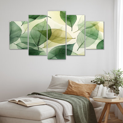«Transparent Leaves Mosaic Ature Collage I»