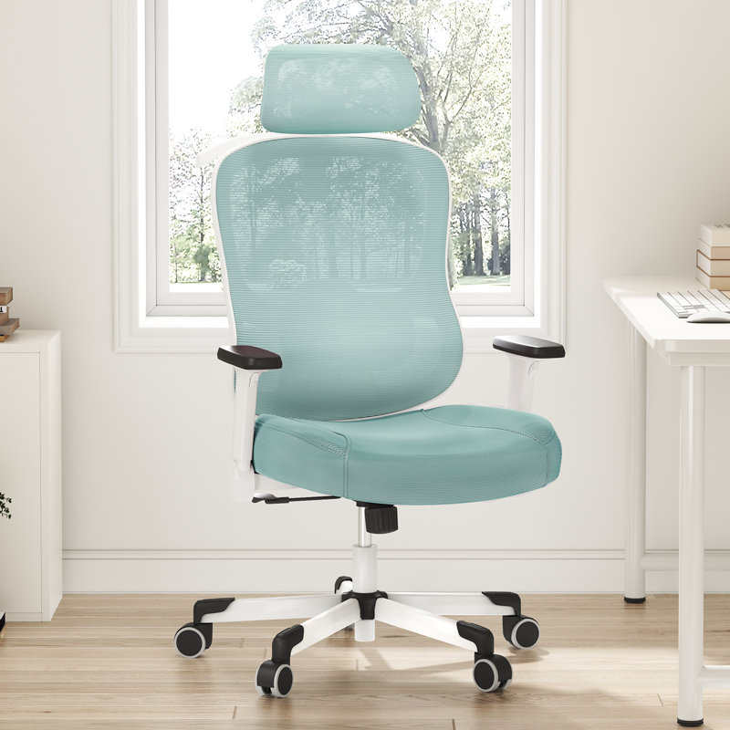 Fauteuil de bureau ergonomique Mawgan, Bleu