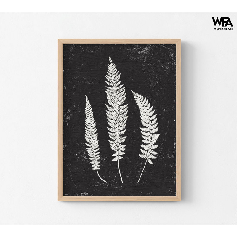 Reproduction de feuilles encadrées, impression de feuilles noir et blanc, impression botanique, impressions de plantes encadrées, impression de feuille blanche, art mural surdimensionné, art mural grand