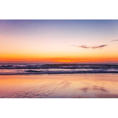 Tropical Beach At Sunset - Wrapped Canvas Print