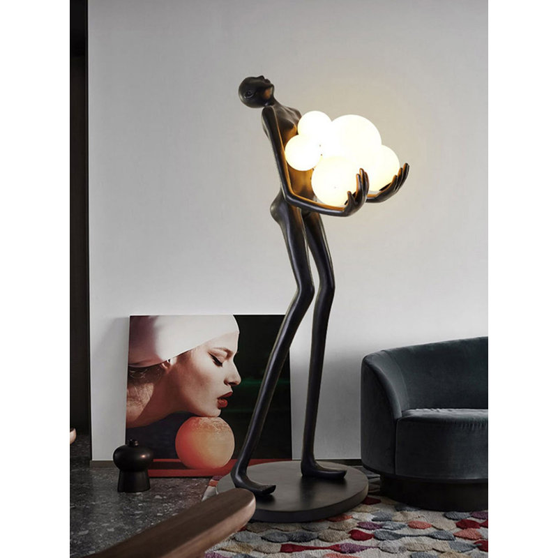 Minimalist Modern Resin Art Floor Lamp, 70.87"