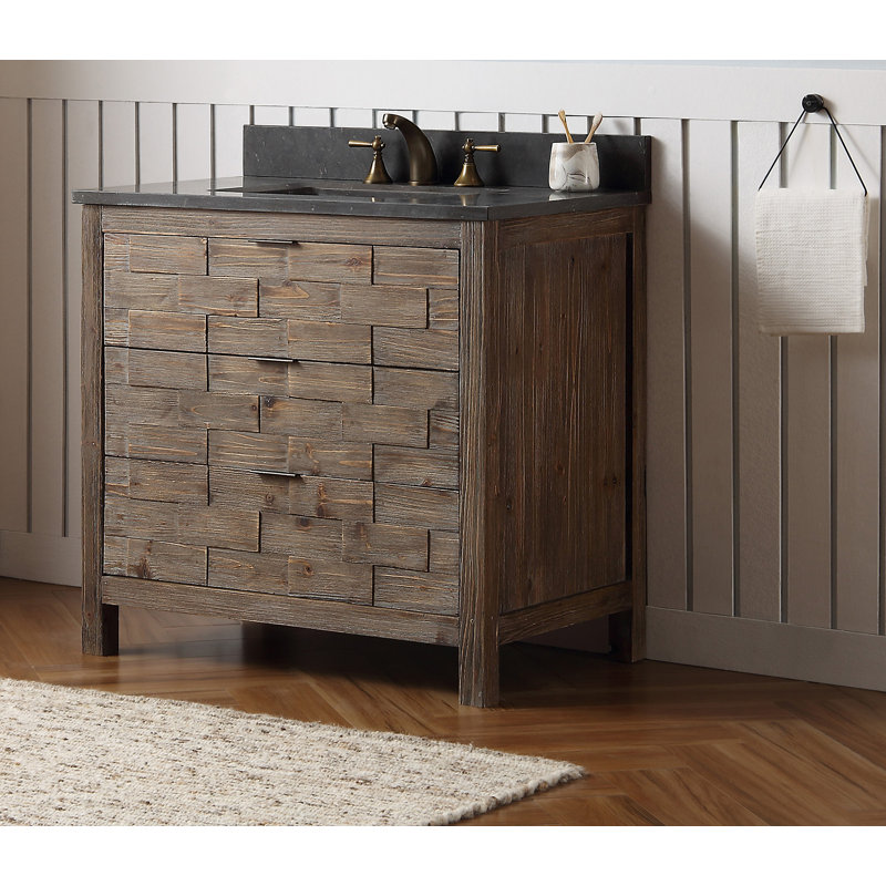 Mabella 36'' Single Bathroom Vanity with Stone Top