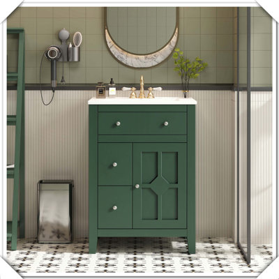 Meuble-lavabo moderne avec tiroirs en céramique