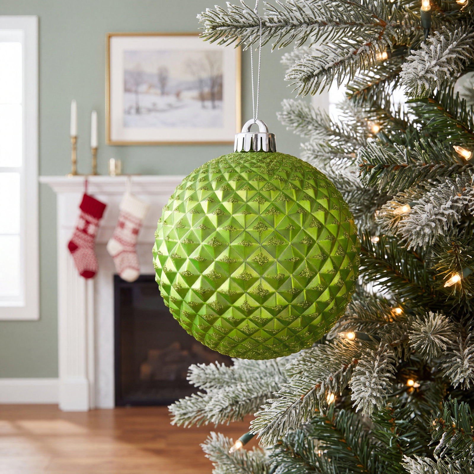3" Shatterproof Bauble, Lime