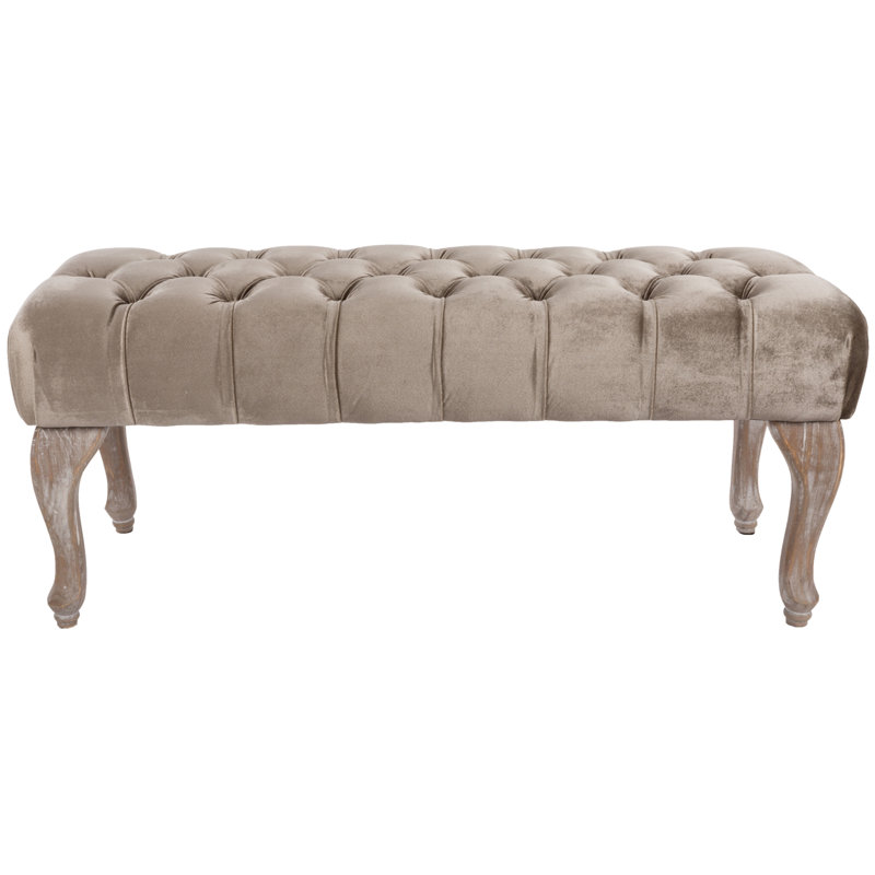 Glennon Polyester Upholstered Bench, Brown