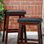 Tabouret 30 "avec siège en cuir