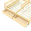 Lit plateforme simple double avec tablettes et tiroirs de rangement, lit plateforme avec lattes de soutien, conception enfantine et maisonnette, naturel