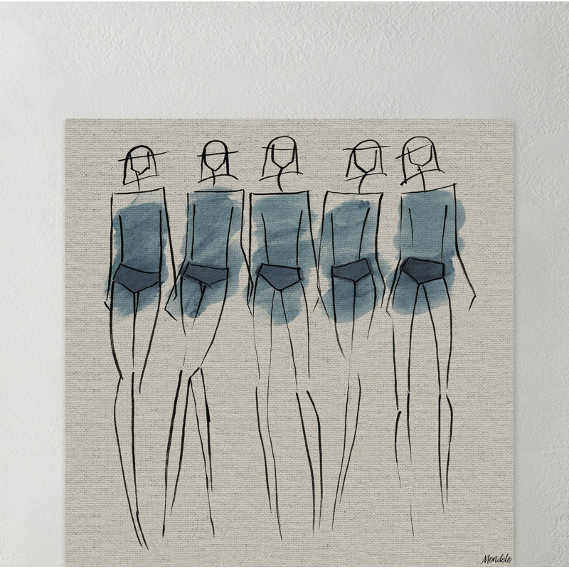 Shaded Blue II - Painting on Canvas, 81cm H x 81cm W , Wrapped Canvas