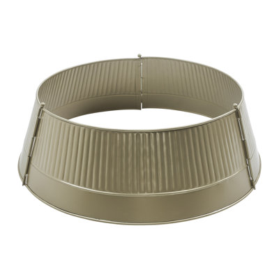 Collier pour arbre en métal nervuré 7,5 x 24 x 24