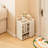 Narrow Multi-Layer Foldable Bamboo Shoe Rack With Dust-Proof Curtain For Home Entryway