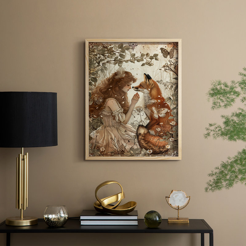«WOMEN Series CDII», reproduction encadrée - bois massif, Naturel, H 15 po x l 12 po