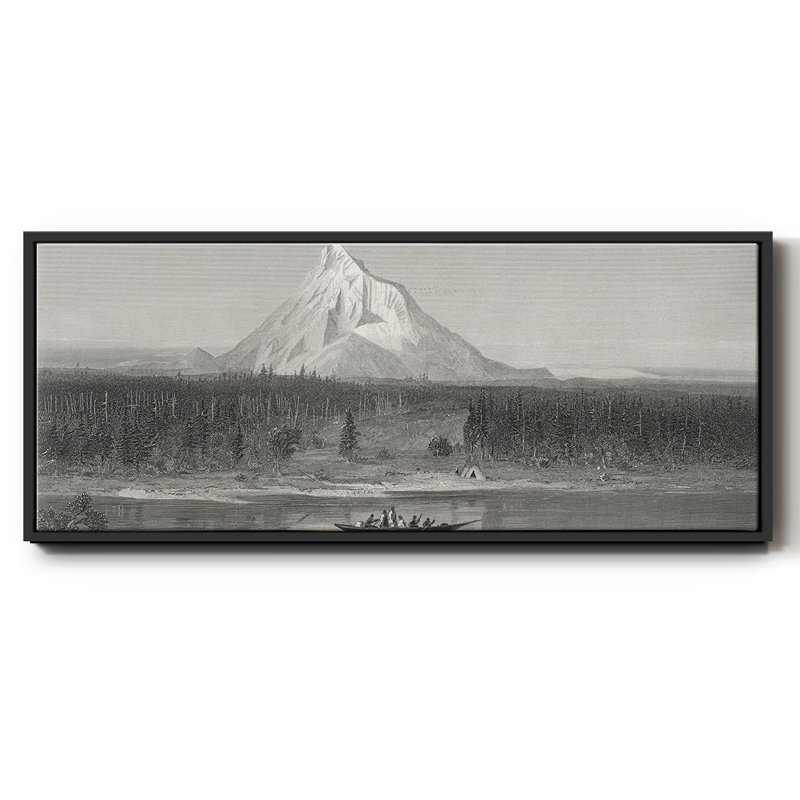 «Mount Hood from the Columbia», toile encadrée, H 20 po x l 50 po