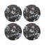 Blossom Fantasia French Gray Vegan Leather Round Coasters-331505390