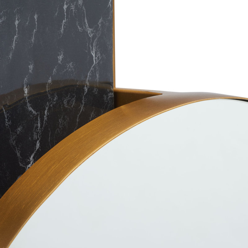 Ryung Metal Flat Wall Mirror, Black
