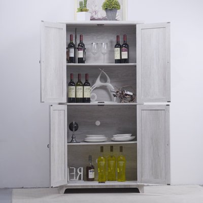 Armoire de rangement 67,4 po H 4 Doors Mirror