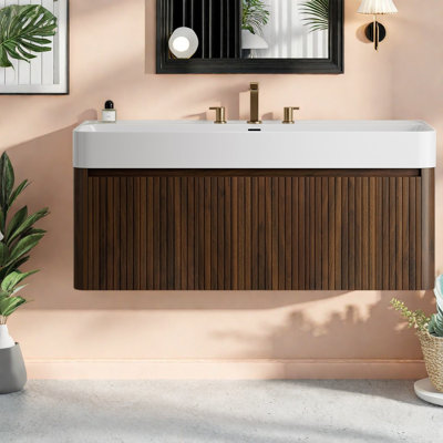 Wall Mounted With Solid Surface Top