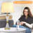 Touch Control Dimmable Table Lamps For Bedrooms, 3-Way Gold Crystal Bedside Lamp With USB Ports, Set Of 2 Table Lamps