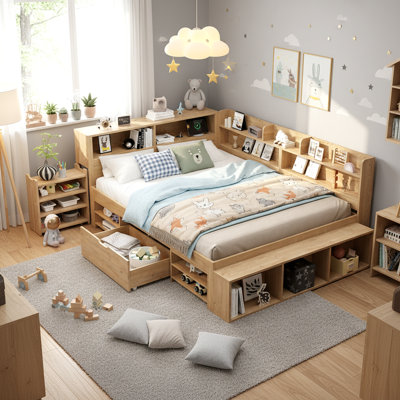 Berben Solid Wood Storage Bed