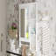 Armoire de rangement murale pour salle de bain, armoires à pharmacie avec grande porte miroir, tablettes réglables et trois niveaux de rangement ouverts (meuble-lavabo non inclus)-1316151570