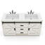 Ensemble de meuble-lavabo double en bois manufacturé 2 tiroirs 2 portes Chimira-129439377-134039059-136892660
