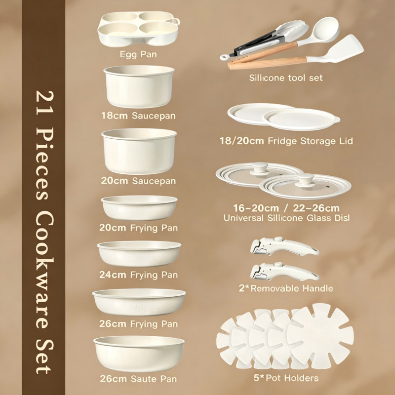 21 - Piece Cookware Set