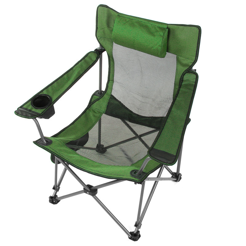 Chaise de camping inclinable Gearldean, Vert