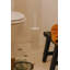 Cosmic Stainless Steel Made with Green Finish Free-Standing Toilet Brush and Holder