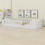Wood Platform Bed With Guardrail-814554405