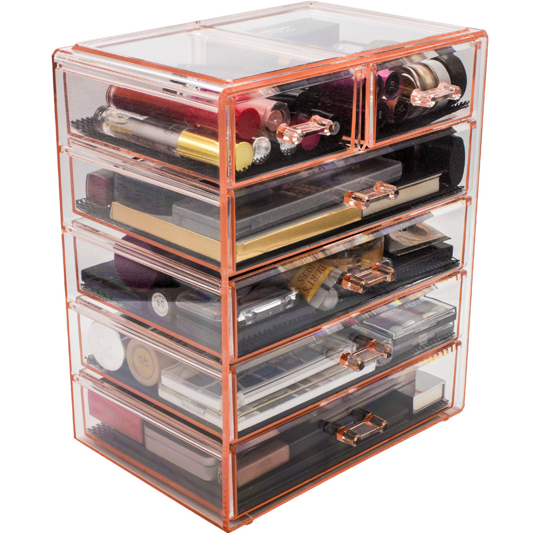Makeup Sorbus 6 Drawers Acrylic Makeup and Jewelry Cosmetics Organizer Sorbus
