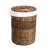 Abercromby Abercromby Water Hyacinth Round Laundry Hamper, Choco Brown – Woven Clothes Basket with Removable Liner and Lid for Bedroom, Bathroom, or Nursery Laundry-121826987-121826985