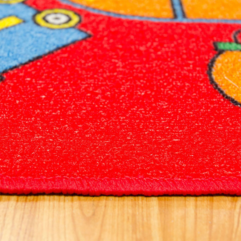Tapis rouge/jaune à motif géométrique Philpot