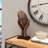 Brown Polystone Mask Thinker Decorative Sculpture, 5" x 8" x 16"