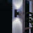 2-Light Black Damp Rated Wall Cylinder Light-556812131