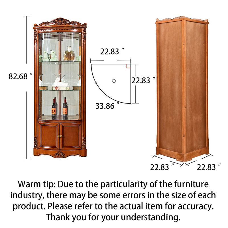 22.83 " L Solid Wood Bar Cabinet