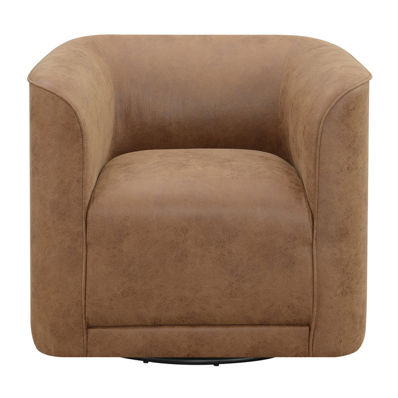 Fauteuil d'appoint pivotant brun