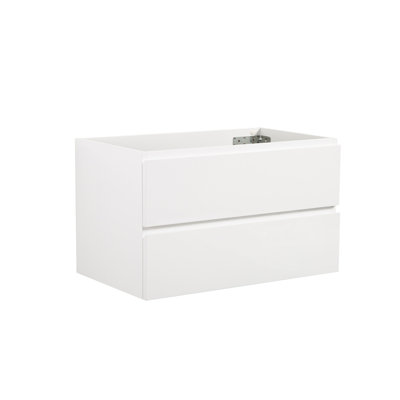 Armoire murale blanche sans lavabo, volume de rangement élargi de 20%, tiroirs silencieux, poignée chic de qualité, unité de rangement agrandie, configuration, mobilier fabriqué