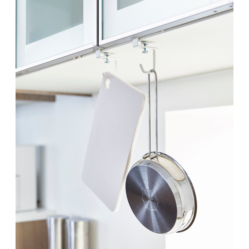 White Steel Under-Shelf Multipurpose Hanging Hooks Set