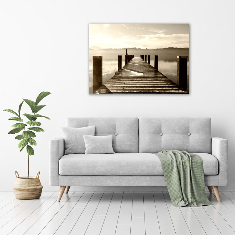 Wooden Pier - Wrapped Canvas Print