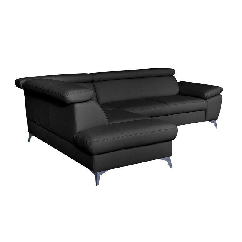 Ashianna 4 Seater Sofa Bed, Left Hand Facing, Black