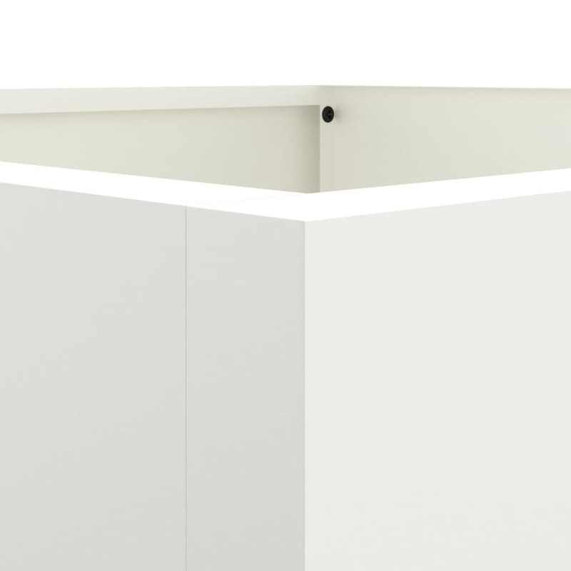 Planter Steel, 75cm H x 42cm W x 38cm D, White