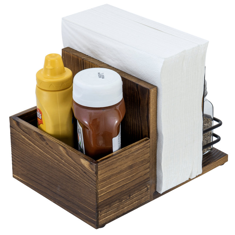 Porte-serviette en bois avec support à épices