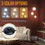 Lampe sur pied 3 globes de style rétro avec 3 modes de couleur - Design moderne pour le salon, la chambre à coucher, le bureau (noir mat, ampoules DEL 15 W incluses)