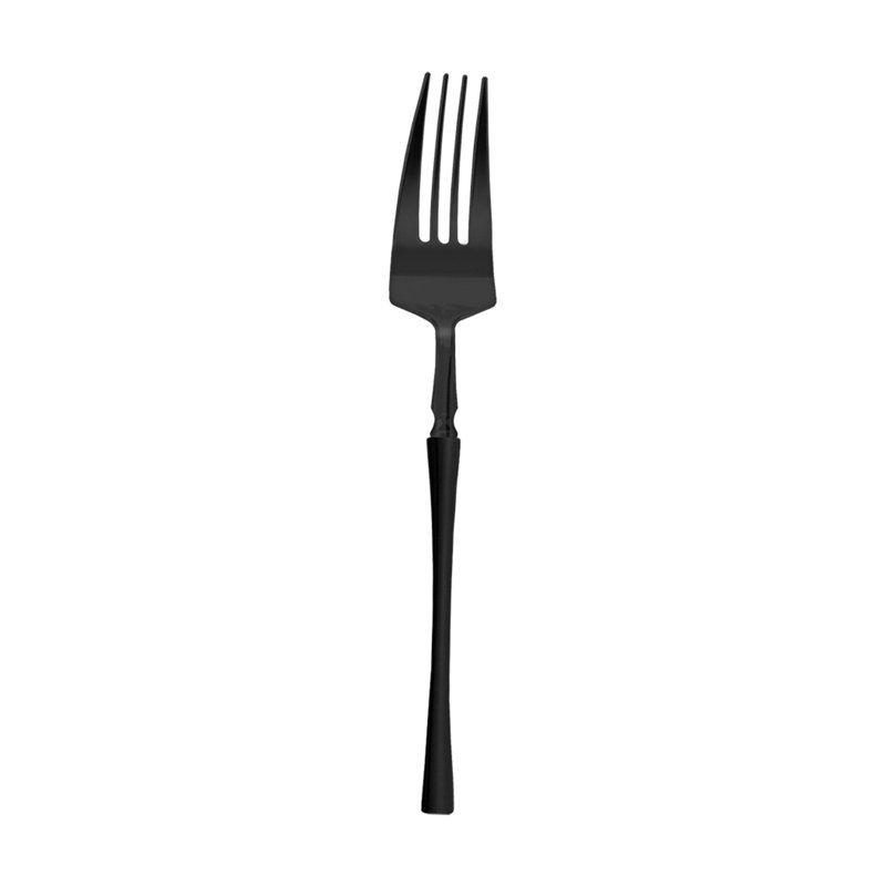 Fourchettes à dessert jetables en plastique noir uni Moderno - 240 fourchettes